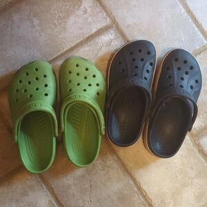 Pair of Kids Crocs, Size 1 2 and J2